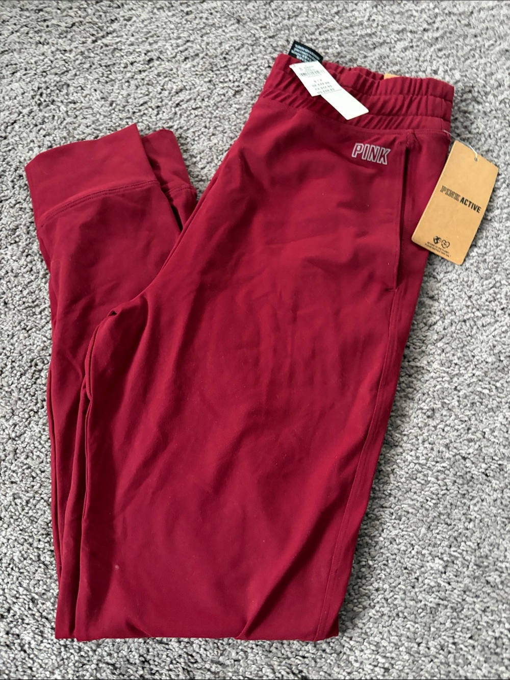 PINK Victoria's Secret Burgundy Active Leggings